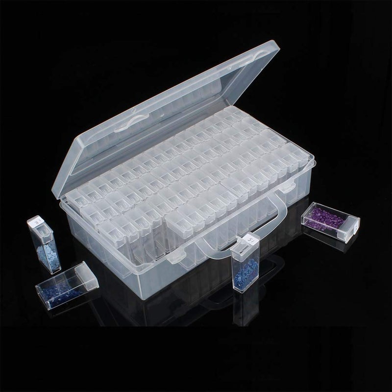 Eiito Diamond Painting Accessories Storage Boxes,5d Diamond Embroidery Beads Art Kits Case Container,(64Grids) (white) - Image 2